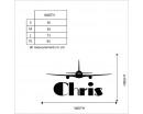 Airplane Customized Name Children Wall Decals Baby Nursery Name Wall Stickers